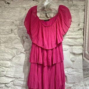 Just Me pink layered dress